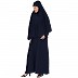 A-line abaya with a matching Instant Hijab- Navy Blue A-line abaya with a matching Instant Hijab- Navy Blue